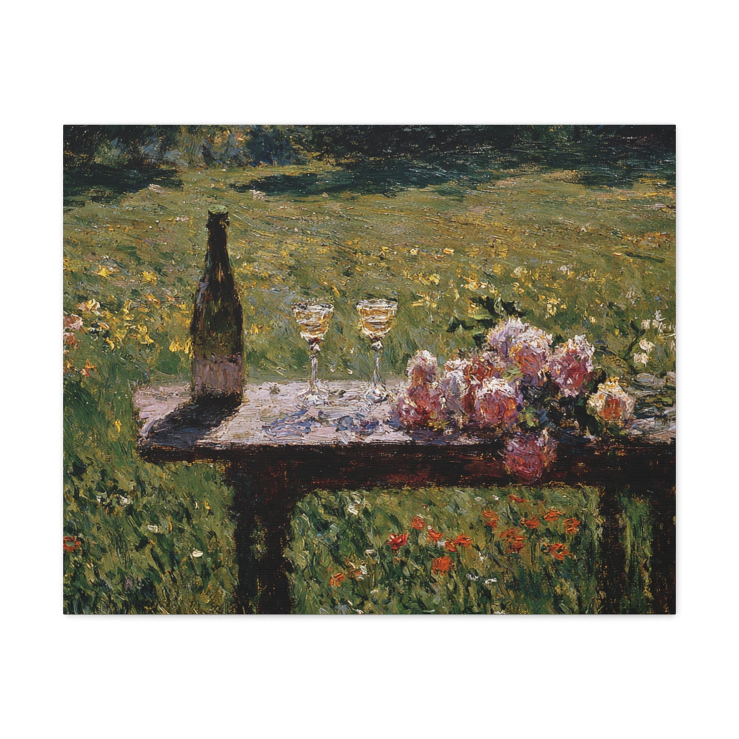Impressionist Garden Still Life Canvas