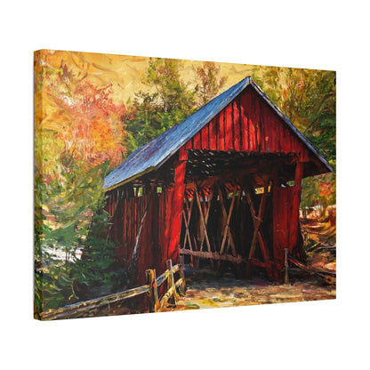 Covered Bridge Landscape Canvas
