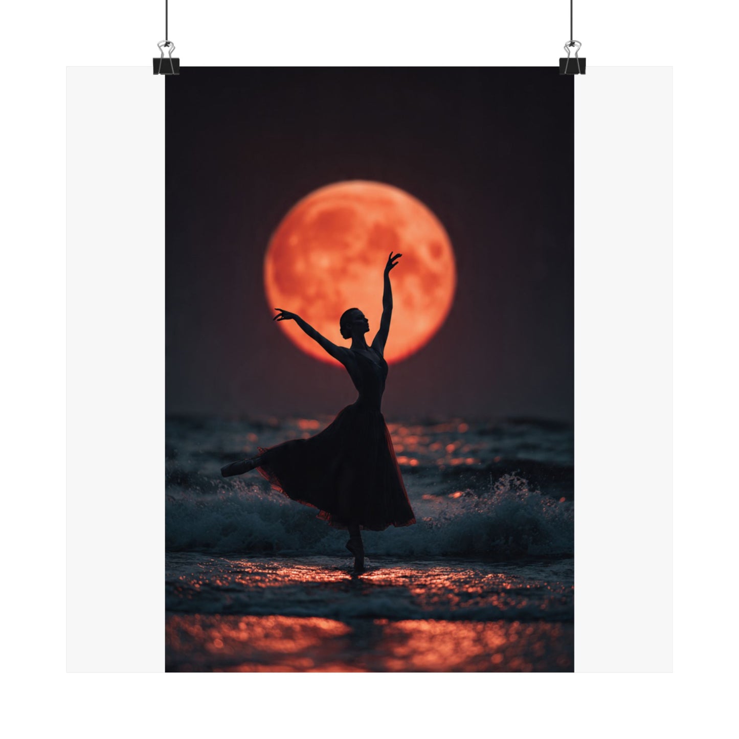 Ballerina Moonlight Poster — Vertical Matte Art Print