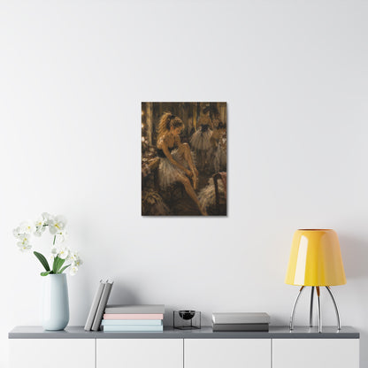 Ballet Dancer Stretched Canvas – Vintage Impressionist Ballerina Wall Art