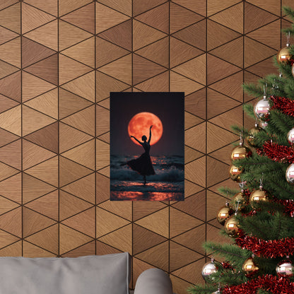 Ballerina Moonlight Poster — Vertical Matte Art Print