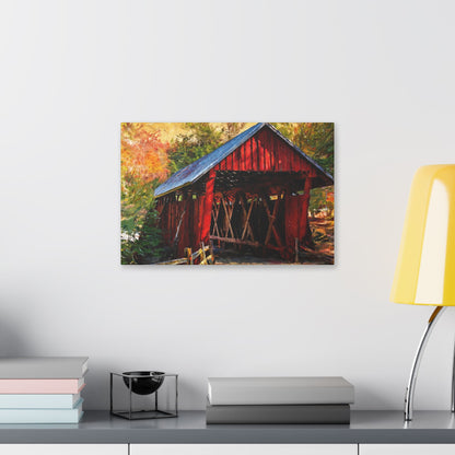 Covered Bridge Landscape Canvas