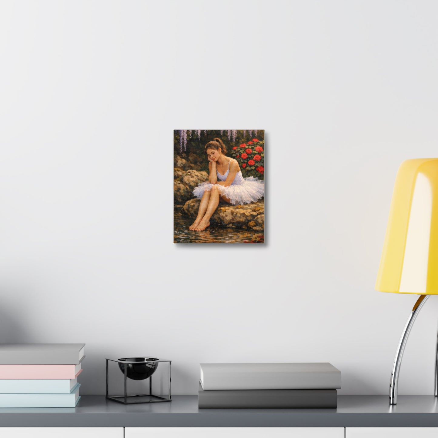 Ballerina by the Pond Stretched Canvas