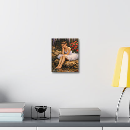 Ballerina by the Pond Stretched Canvas