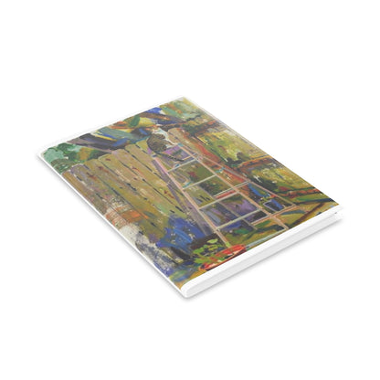 BonBon in the Garden Hardcover Notebook — Illustrated Cozy Cat Art Journal