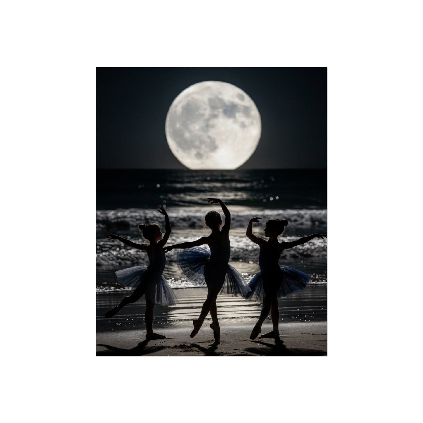 Moonlit Ballerinas Poster — Fine Art Dance Photography Print