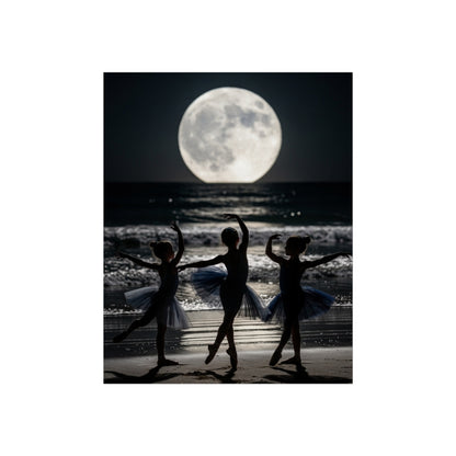 Moonlit Ballerinas Poster — Fine Art Dance Photography Print