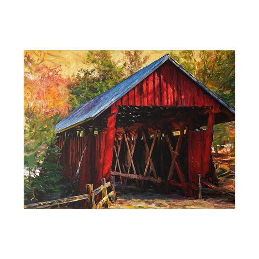 Covered Bridge Landscape Canvas