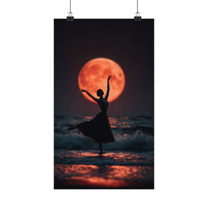 Ballerina Moonlight Poster — Vertical Matte Art Print