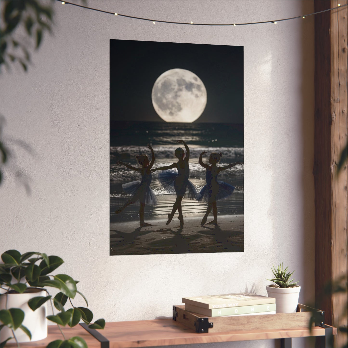 Moonlit Ballerinas Poster — Fine Art Dance Photography Print