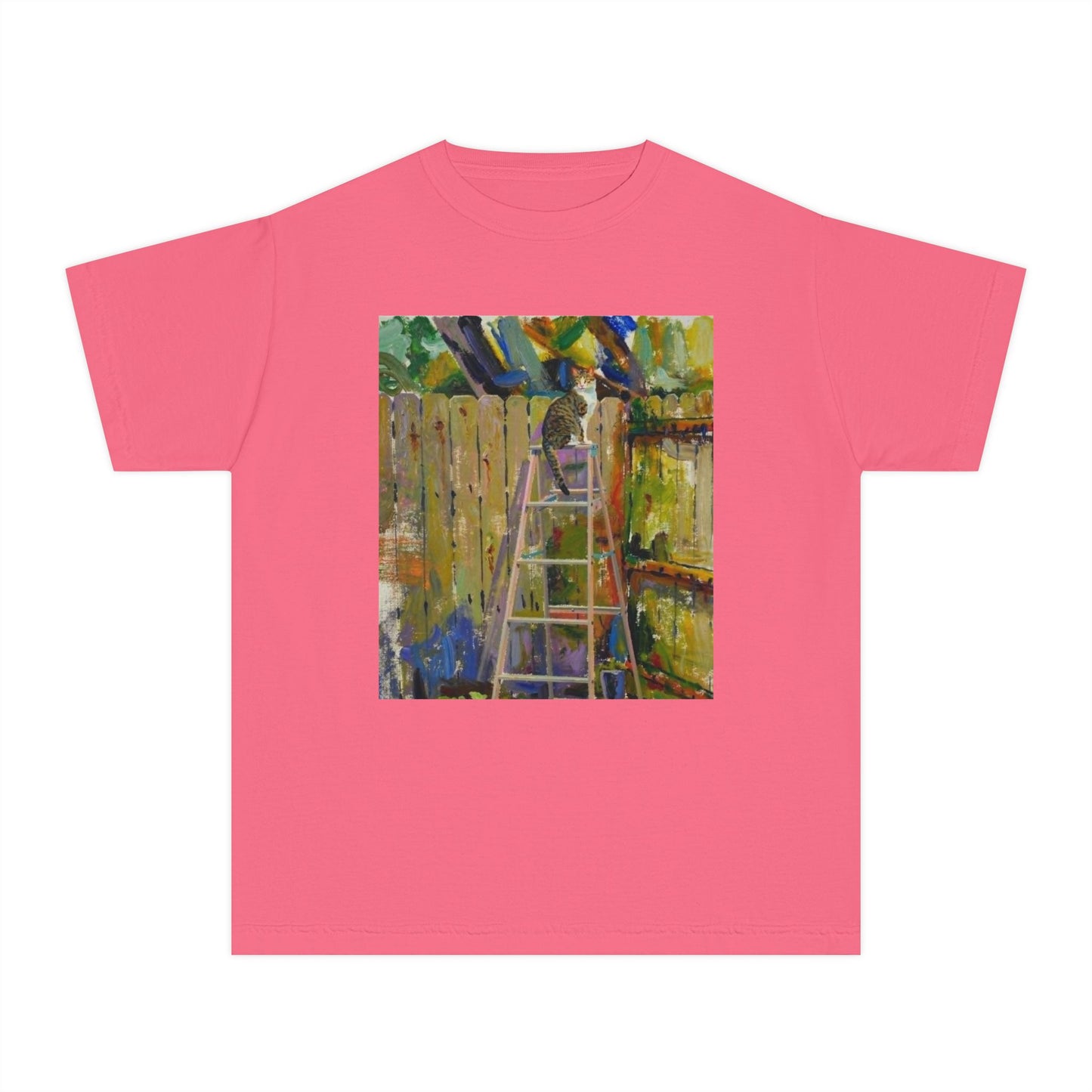 Youth Tee - Colorful Garden Ladder Art Print