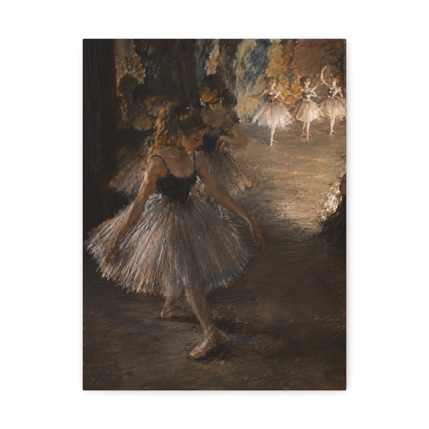 Ballet Dancers Stretched Canvas – Vintage Edgar Degas Inspired Wall Art