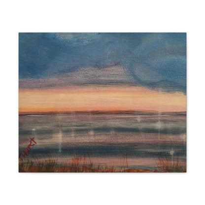 Sunset Seascape Canvas Print — Stretched 0.75" Wall Art