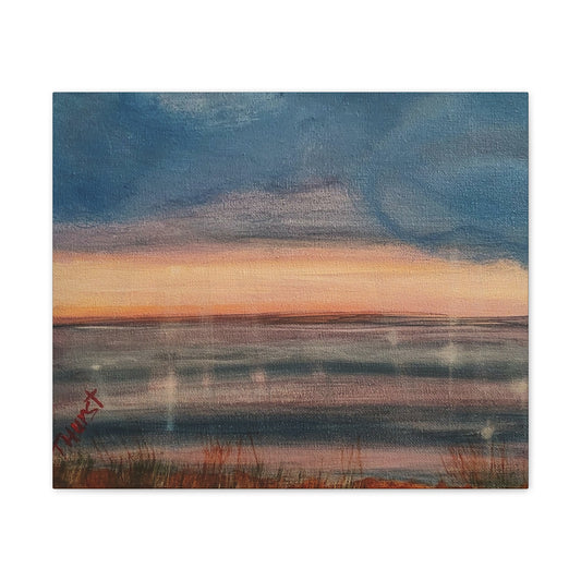 Sunset Seascape Canvas Print — Stretched 0.75" Wall Art