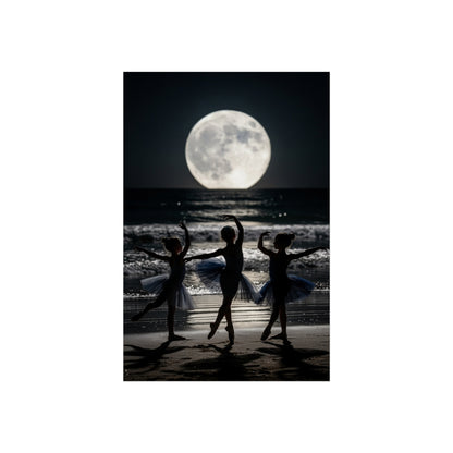 Moonlit Ballerinas Poster — Fine Art Dance Photography Print