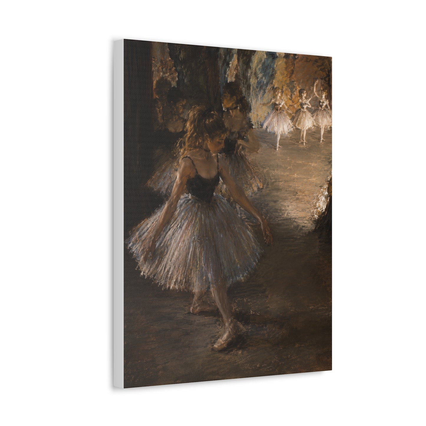 Ballet Dancers Stretched Canvas – Vintage Edgar Degas Inspired Wall Art