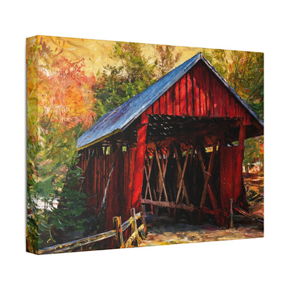 Covered Bridge Landscape Canvas