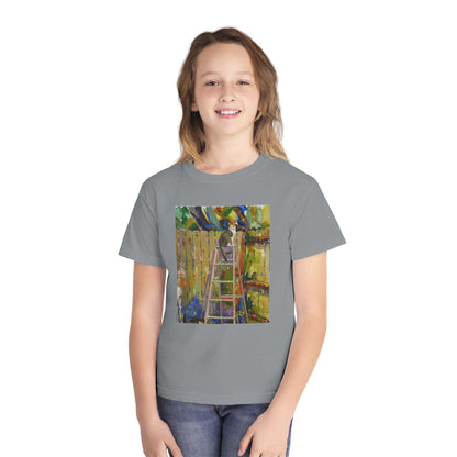 Youth Tee - Colorful Garden Ladder Art Print