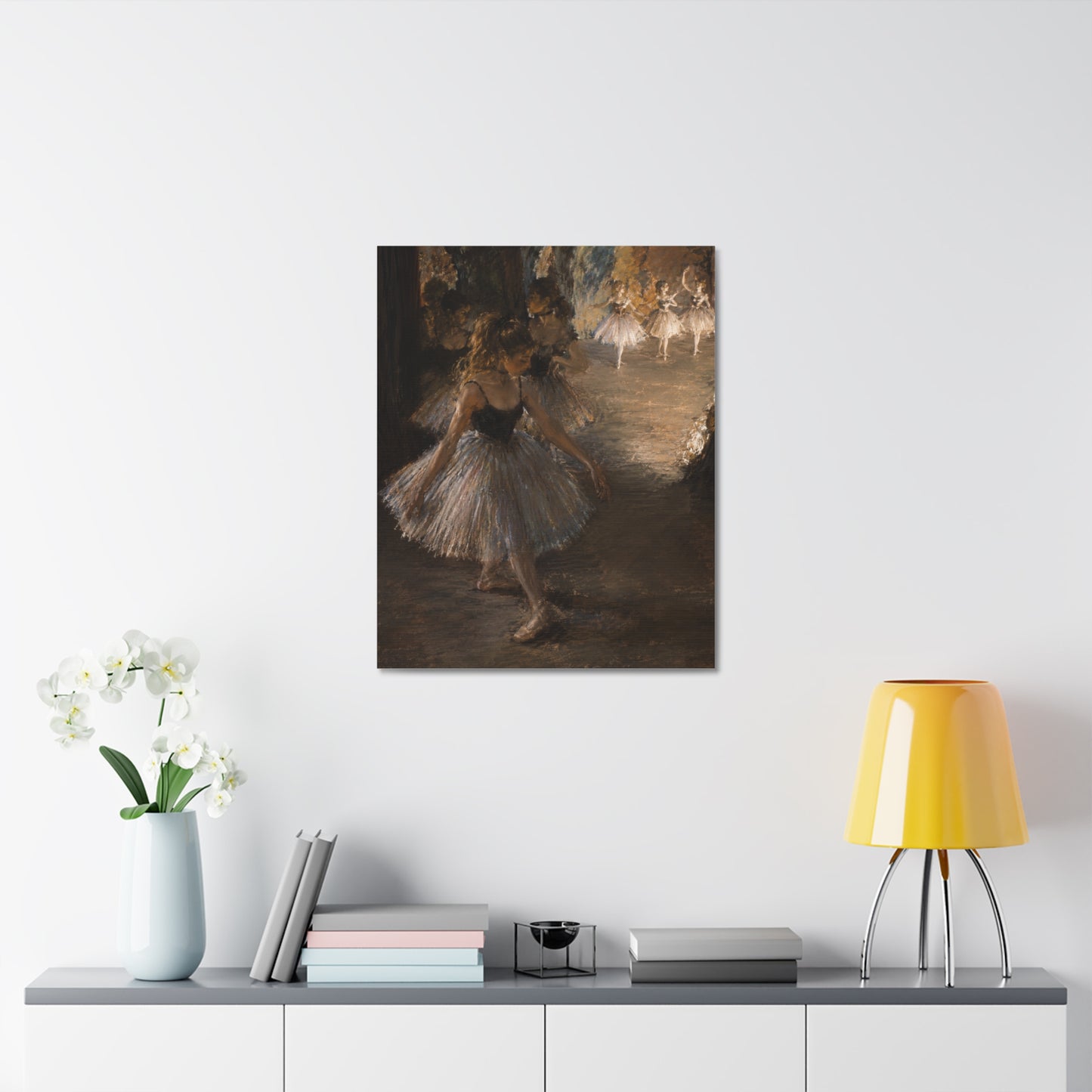 Ballet Dancers Stretched Canvas – Vintage Edgar Degas Inspired Wall Art