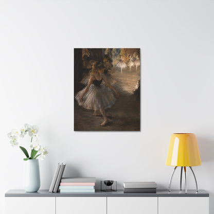 Ballet Dancers Stretched Canvas – Vintage Edgar Degas Inspired Wall Art