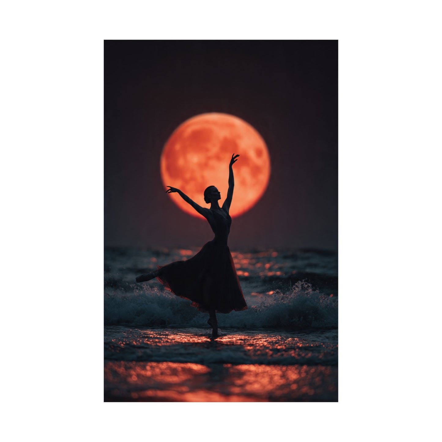 Ballerina Moonlight Poster — Vertical Matte Art Print
