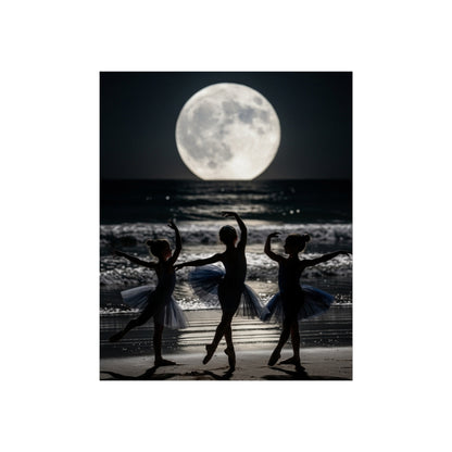 Moonlit Ballerinas Poster — Fine Art Dance Photography Print