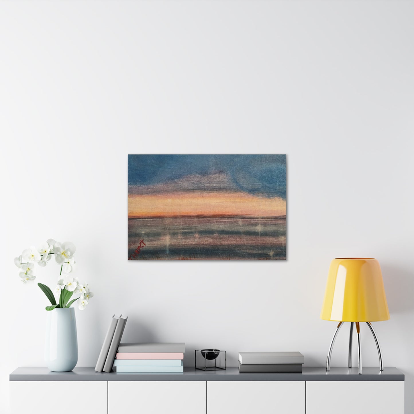 Sunset Seascape Canvas Print — Stretched 0.75" Wall Art
