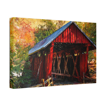 Covered Bridge Landscape Canvas