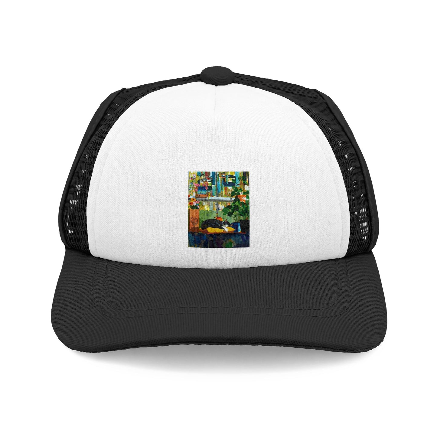 Dog Art Trucker Hat — Colorful Foamy Dog Patch Cap