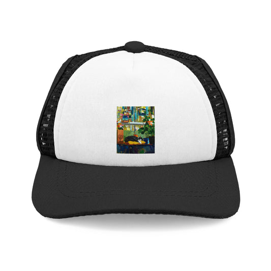 Dog Art Trucker Hat — Colorful Foamy Dog Patch Cap