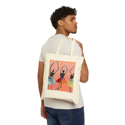 Ballerina/Dancer Cotton Canvas Tote Bag