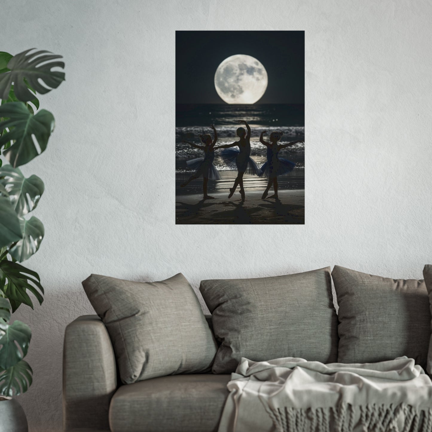 Moonlit Ballerinas Poster — Fine Art Dance Photography Print
