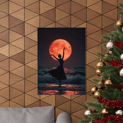 Ballerina Moonlight Poster — Vertical Matte Art Print