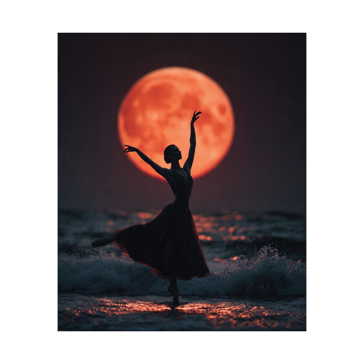 Ballerina Moonlight Poster — Vertical Matte Art Print