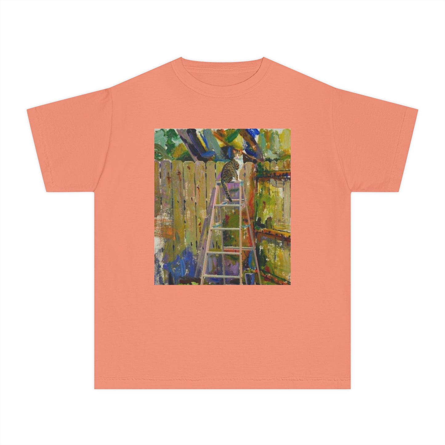 Youth Tee - Colorful Garden Ladder Art Print