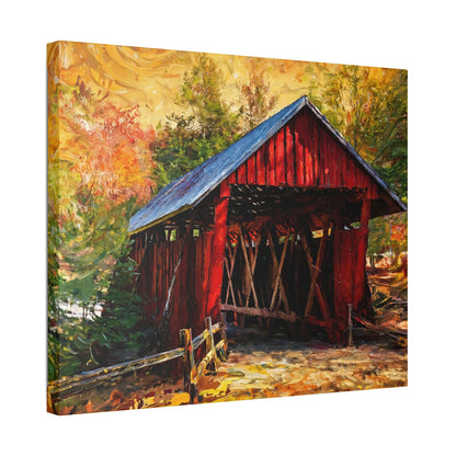 Covered Bridge Landscape Canvas