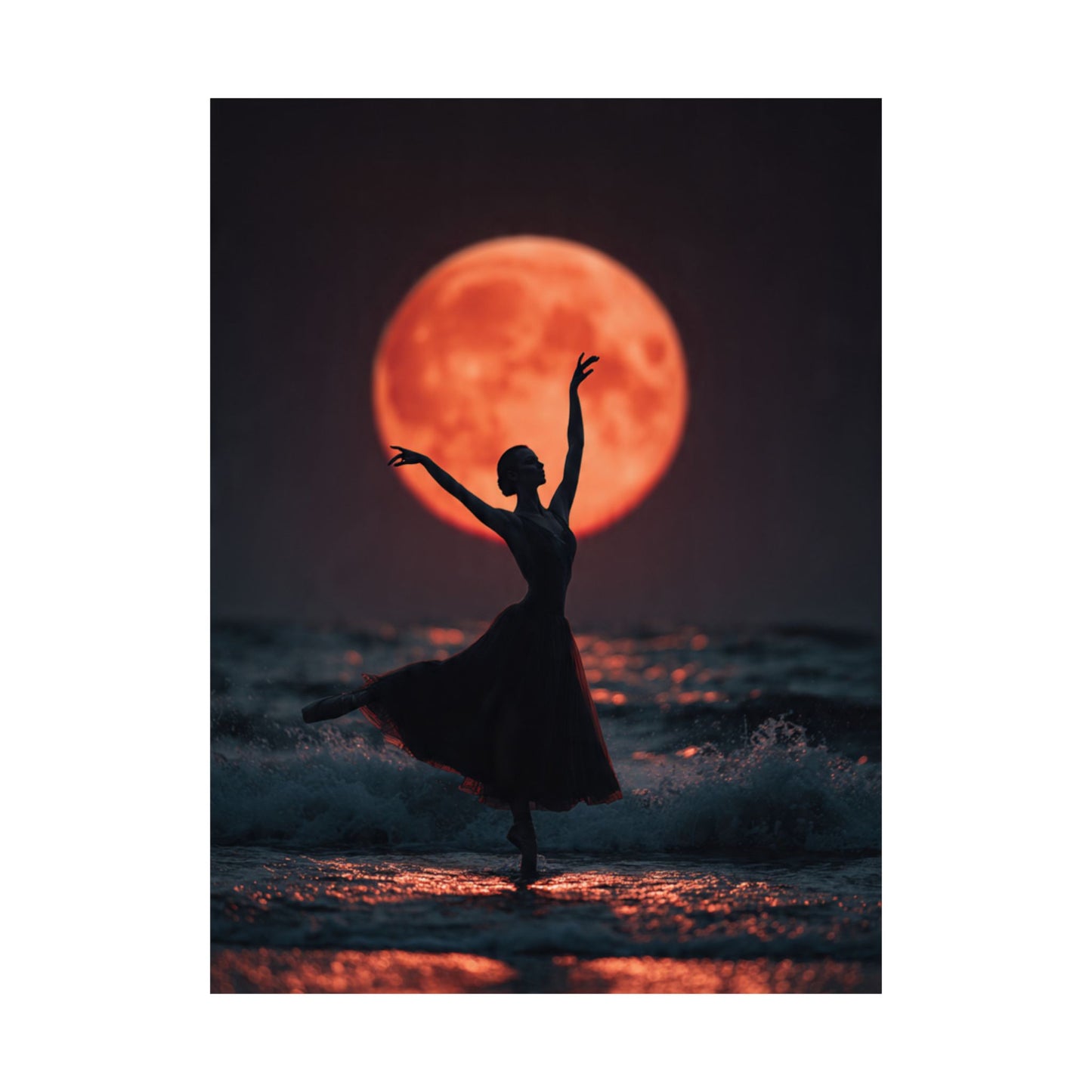 Ballerina Moonlight Poster — Vertical Matte Art Print