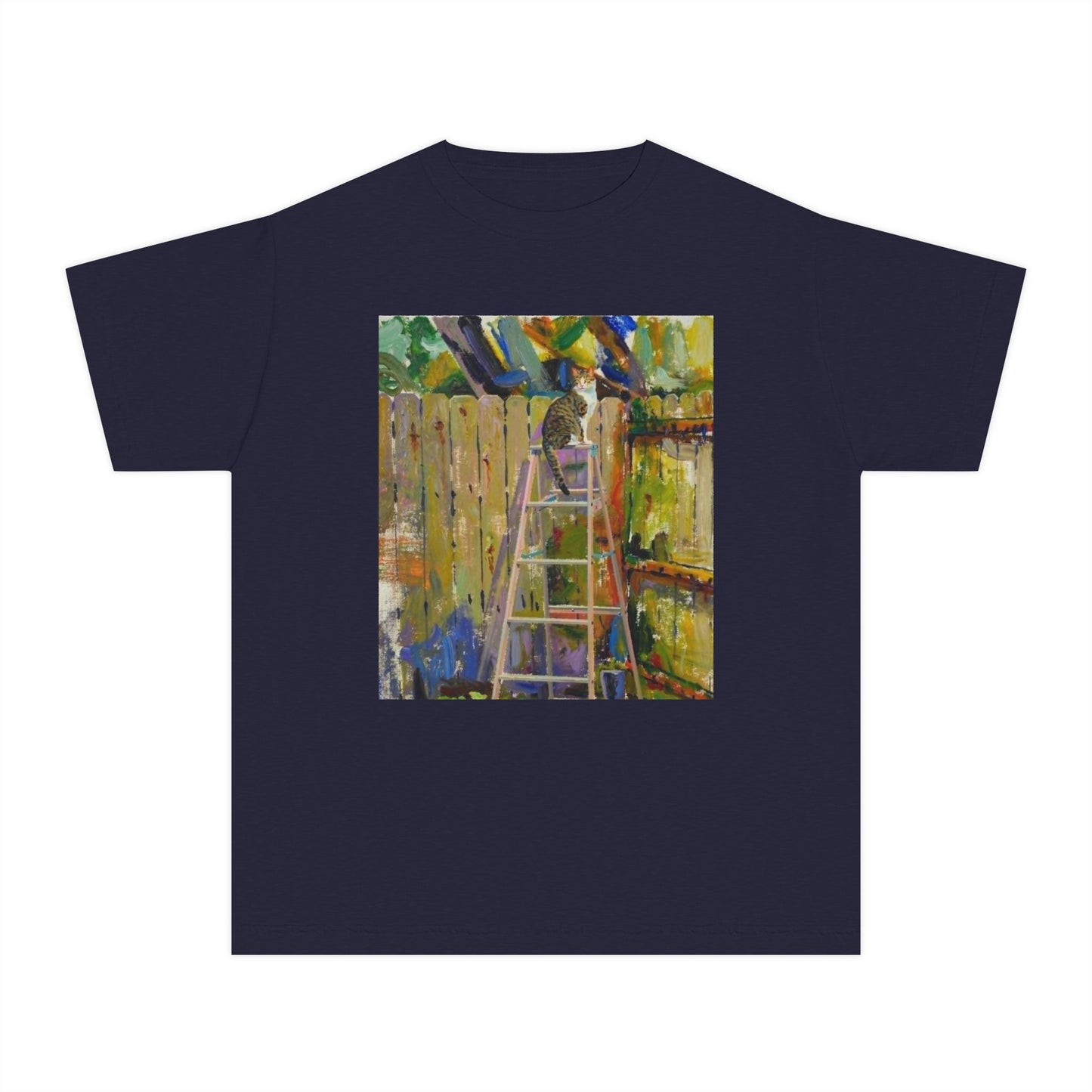Youth Tee - Colorful Garden Ladder Art Print