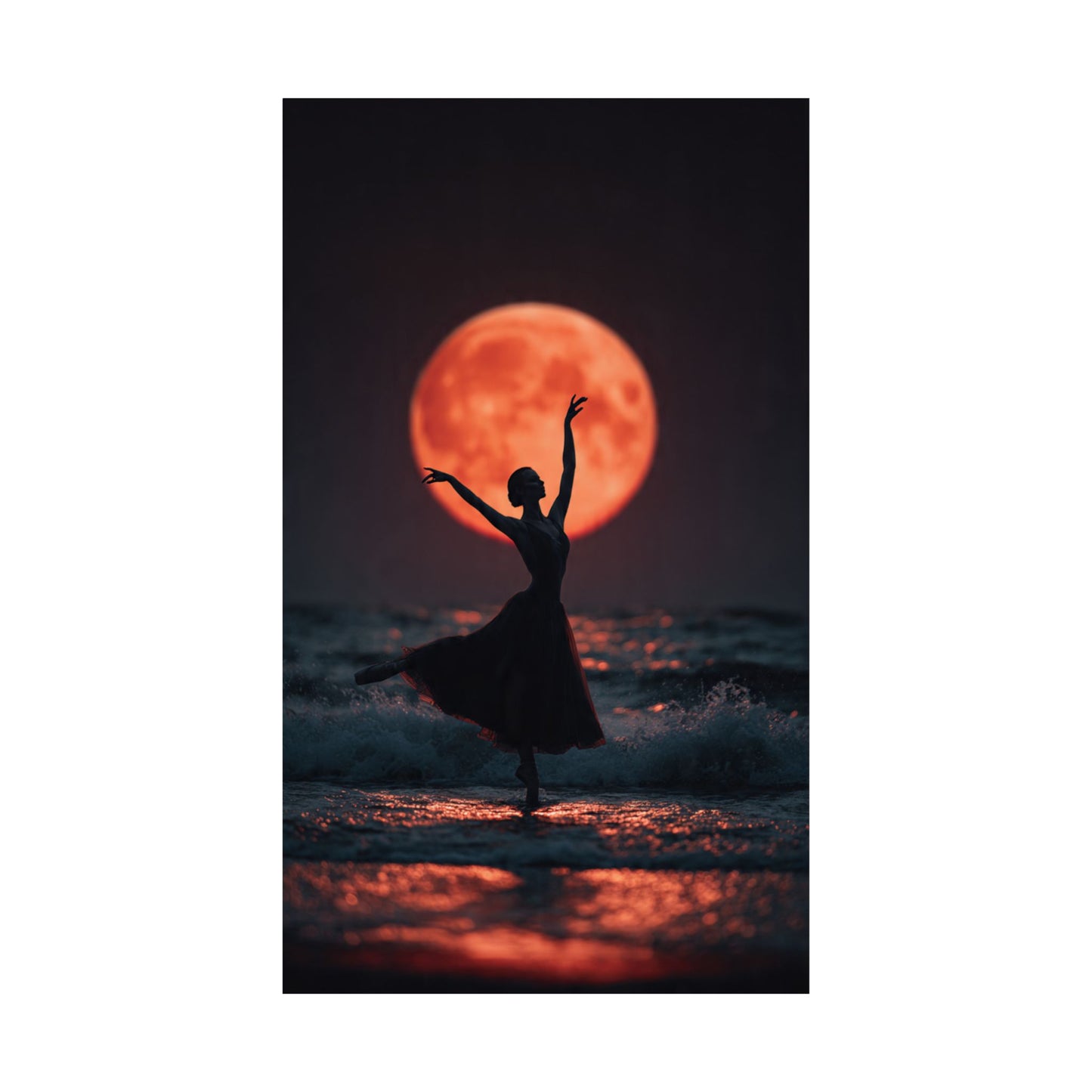Ballerina Moonlight Poster — Vertical Matte Art Print