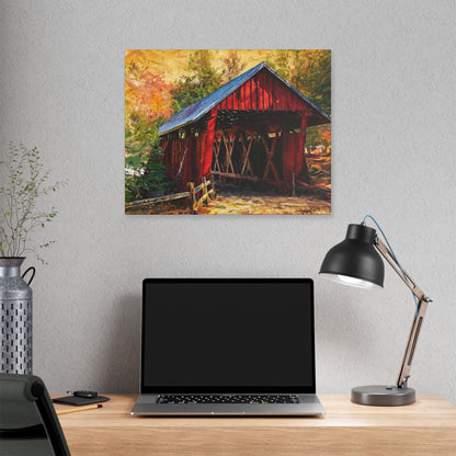 Covered Bridge Landscape Canvas