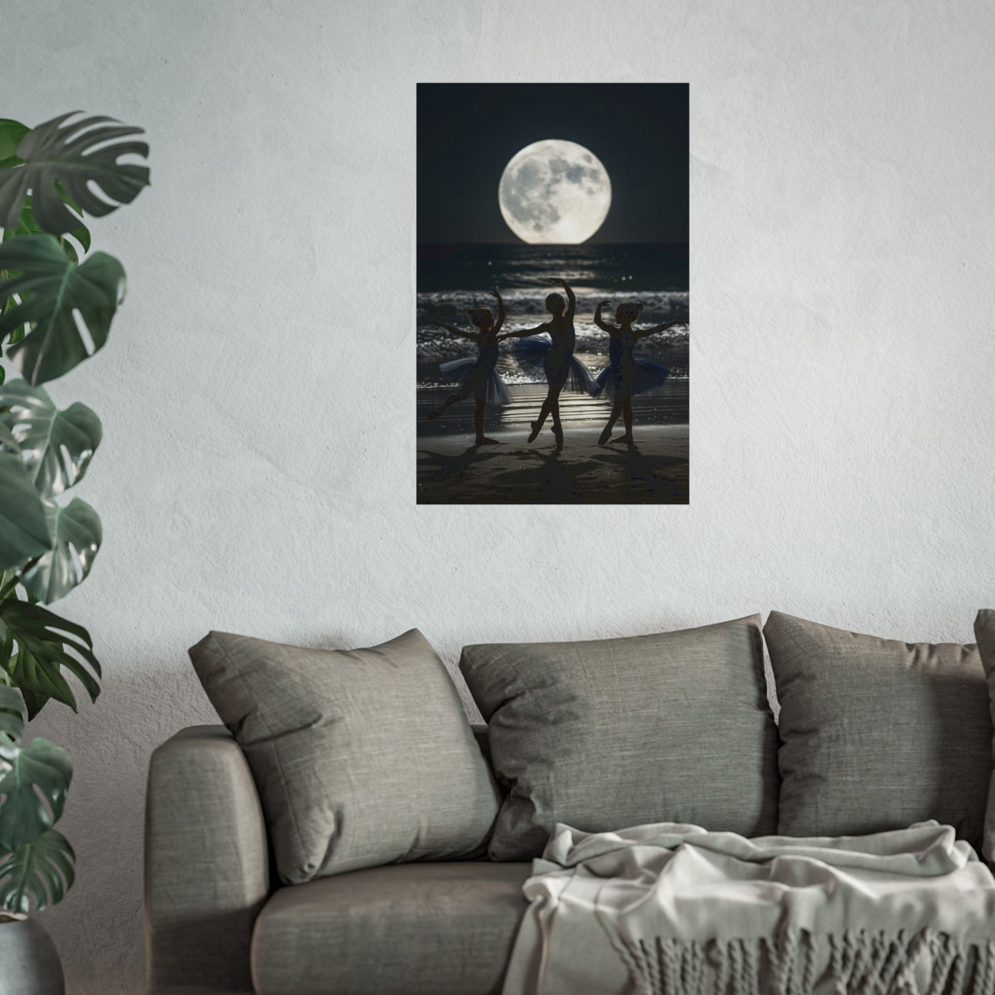 Moonlit Ballerinas Poster — Fine Art Dance Photography Print