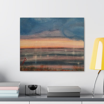 Sunset Seascape Canvas Print — Stretched 0.75" Wall Art