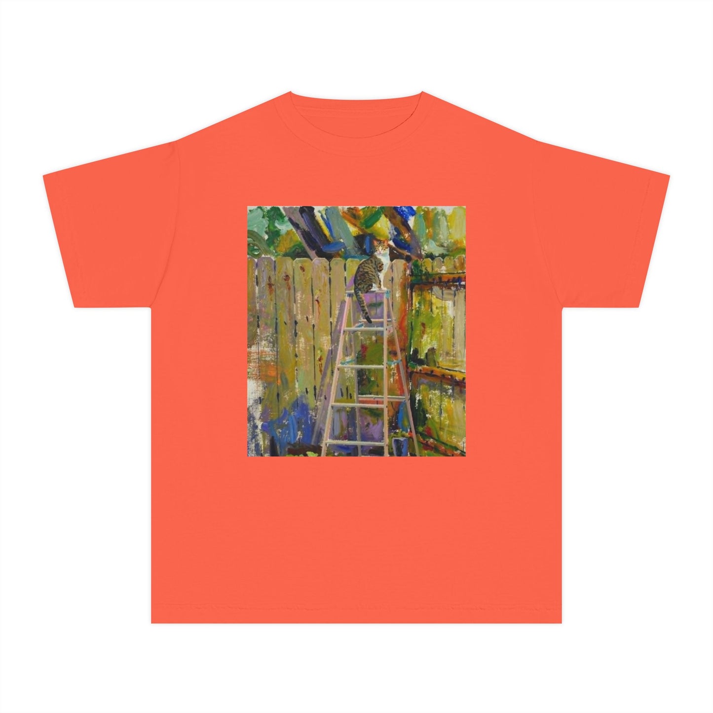 Youth Tee - Colorful Garden Ladder Art Print