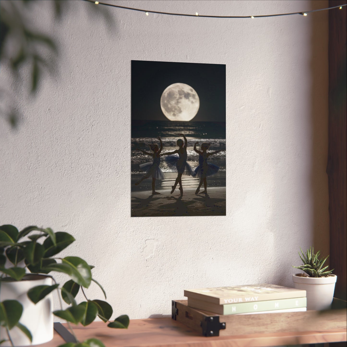 Moonlit Ballerinas Poster — Fine Art Dance Photography Print