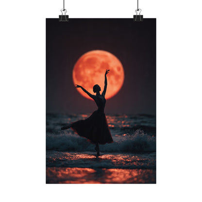 Ballerina Moonlight Poster — Vertical Matte Art Print