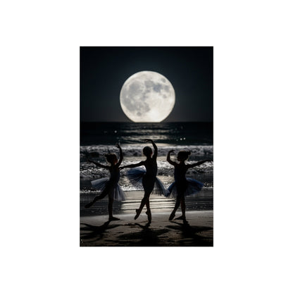 Moonlit Ballerinas Poster — Fine Art Dance Photography Print